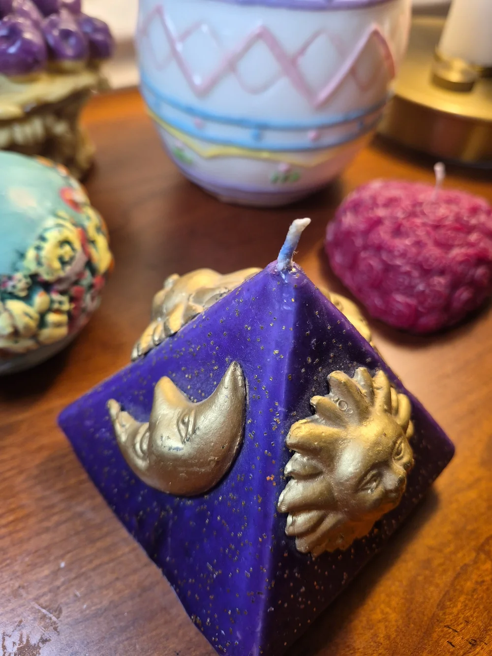 5 Random Candles Easter Egg,heart Shape Flowers,Grape Basket,Pymrid,Round Flower